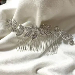 Wave of Leaves Swarovski Crystal Hair Comb - Bridal Collection Wave of Leaves Swarovski Crystal Hair Comb - Bridal Collection main image 3